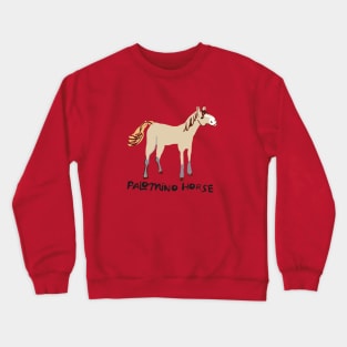 Palomino horse in pink Crewneck Sweatshirt